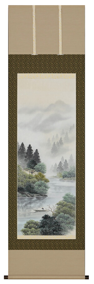 掛け軸 / 彩色山水 小酒井 桜谷