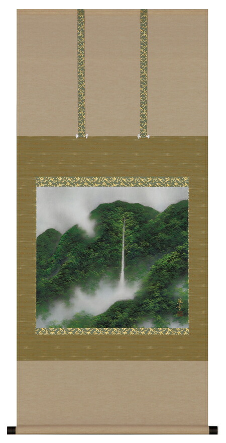 掛け軸 / 青緑山水 稲垣 雅彦