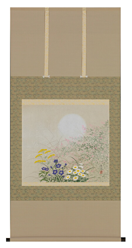 掛け軸 / 秋草 鈴木 秀湖