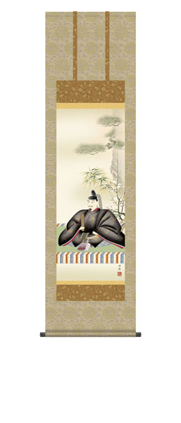 掛け軸 / 小野 洋舟 幸洋会 天神 尺三立幅44.5×高さ約164cm 慶祝画