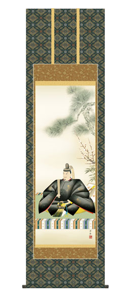 掛け軸 / 天神 小野洋舟 幸洋会 尺五立幅54.5×高さ約190cm 慶祝画