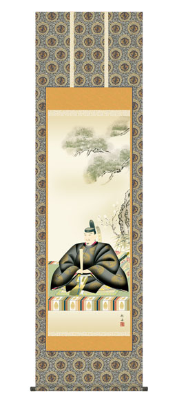 掛け軸 / 天神 長江桂舟 三美会 尺五立幅54.5×高さ約190cm 慶祝画