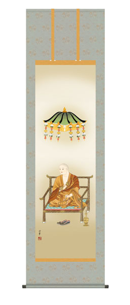 掛け軸 / 仏事 弘法大師 桐箱 床の間 おしゃれ 壁掛け 絵 54.5cm×190cm