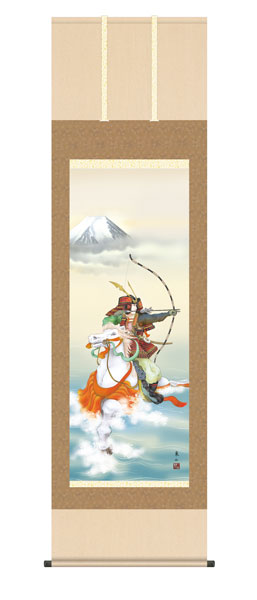 掛け軸 / 波上武者 榎本東山 竹翠会 尺五立幅54.5×高さ約190cm 端午の節句