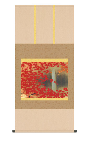 掛け軸 / 川端 龍子 虹の如く 尺五横幅54.5×高さ約115cm 名画複製画