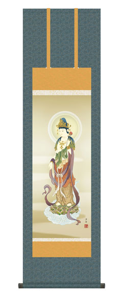掛け軸 / 仏事 小野 化粧箱 床の間 おしゃれ 壁掛け 絵 44.5cm×164cm