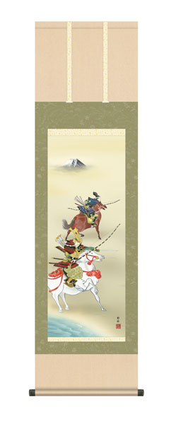 掛け軸 / 阿部 静雅 竹翠会 大成武者 尺三立幅44.5×高さ約164cm 端午の節句