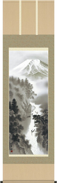 掛け軸 / 富士 富峰山水 戸塚 翠漣 富士山