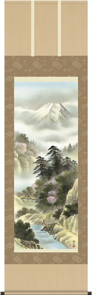 掛け軸 / 春 四季賞翫 万山乱花 伊藤 渓山