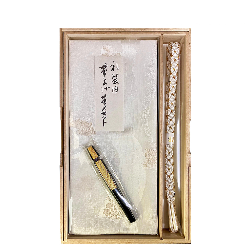 礼装用帯揚げ帯締めセット [正絹・白金]