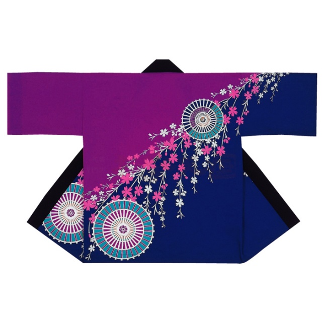衣装関係・お祭り関連 / 半纏(はんてん・法被・はっぴ）・特殊染　傘と花柄