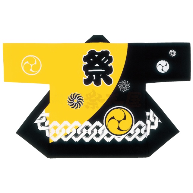 衣装関係・お祭り関連 / 半纏(はんてん・法被・はっぴ）・特殊染　三つ巴　かんつなぎ