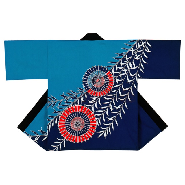 衣装関係・お祭り関連 / 半纏(はんてん・法被・はっぴ）　青地傘