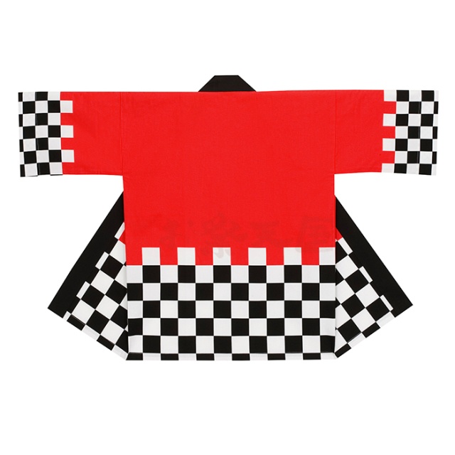 衣装関係・お祭り関連 / 半纏(はんてん・法被・はっぴ）　市松　赤