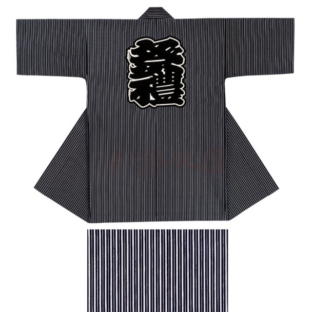 衣装関係・お祭り関連 / 長半纏(はんてん・法被・はっぴ）　黒地　背紋祭禮