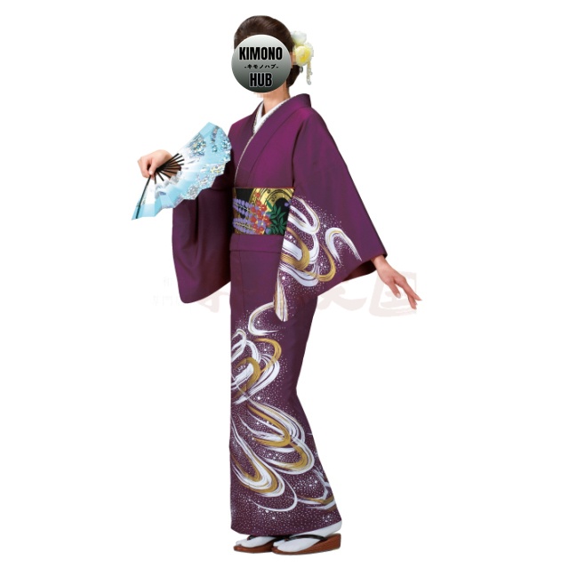 衣装関係・お祭り関連 / 【仕立て上がり】箔押絵羽着物
