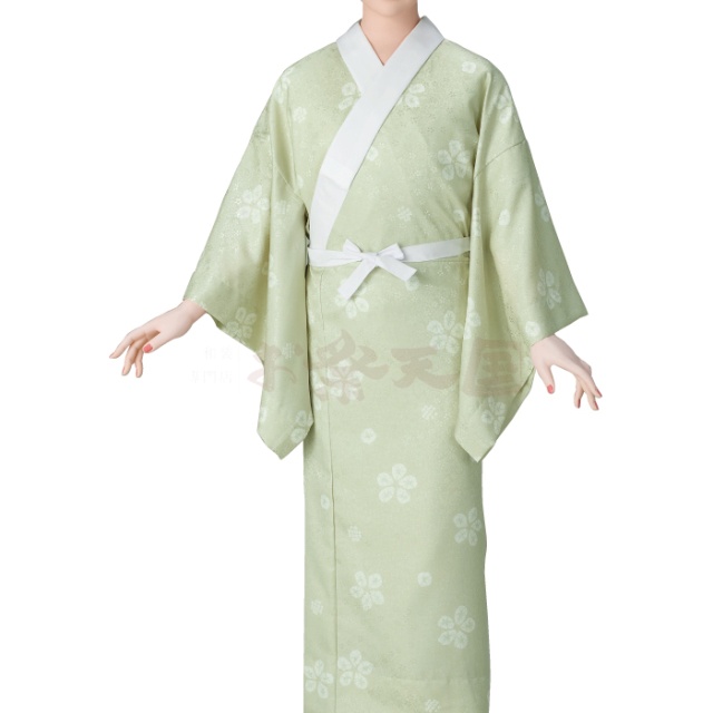 衣装関係・お祭り関連 / つい丈長襦袢　綸子友禅（桜絞り柄）
