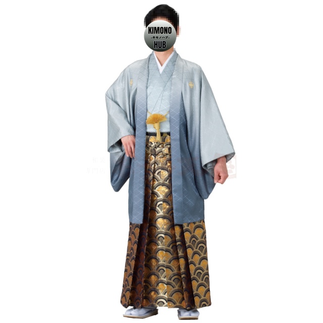 衣装関係・お祭り関連 / 【仕立て上がり】綸子羽織と袴下着物セット