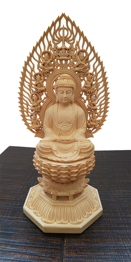 民芸家具 / 檜釈迦如来 全国送料・ 木製 彫刻作品 如来様 メーカー直送 インテリア